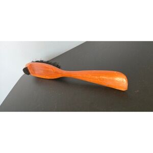 Vintage SAS Wooden Shoe Brush Dual Bristle with Integrated Shoe Horn Handle